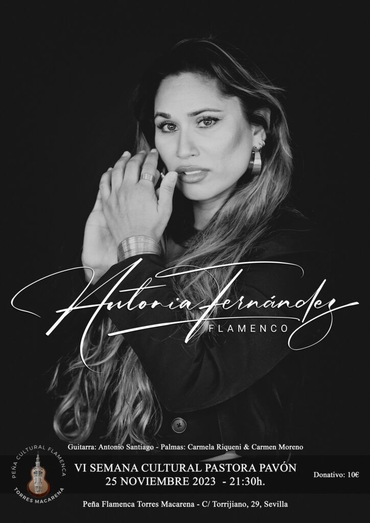 Cartel Antonia Fernández - Peña Flamenca Torres Macarena