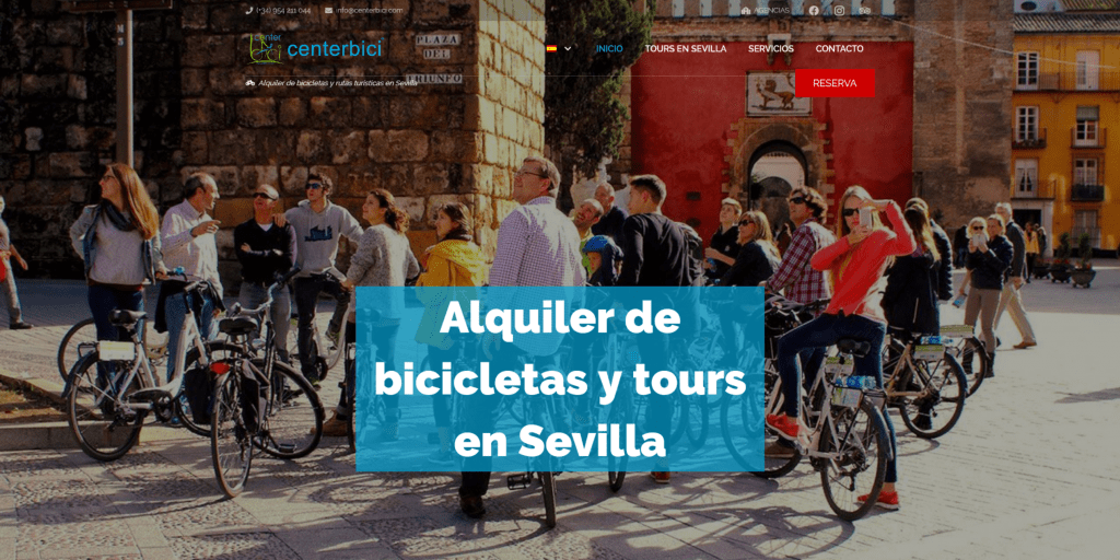 Centerbici - Alquiler de bicicletas y rutas turísticas en Sevilla | Diseño web