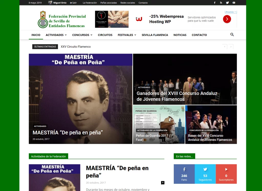 Federación Provincial de Sevilla de Entidades Flamencas | Diseño web en Sevilla